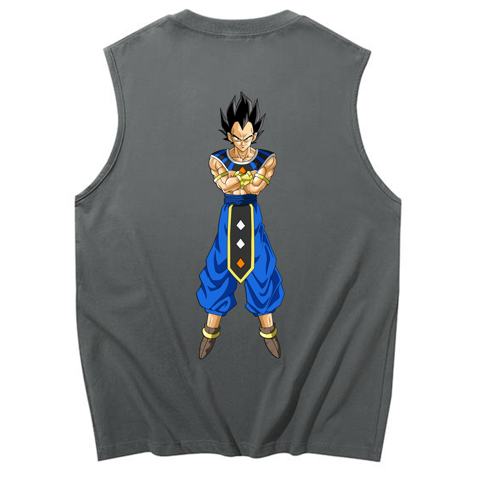 （画像用） ドラゴンボール ベジータ四世（Bejīta Yonsei）DRAGON BALL Vegeta IV コットン100％タンクトップ（背面プリント）